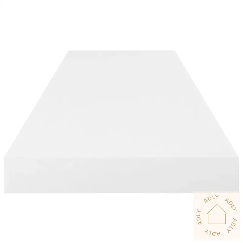 Flytende Vegghyller 2 Stk Høyglans Hvit 80X23,5X3,8 Cm Mdf
