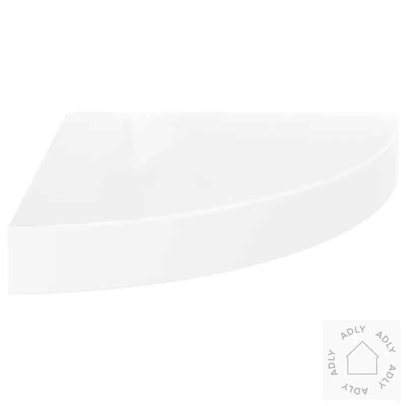 Flytende Vegghyller 4 Stk Høyglans Hvit 25X25X3,8 Cm Mdf