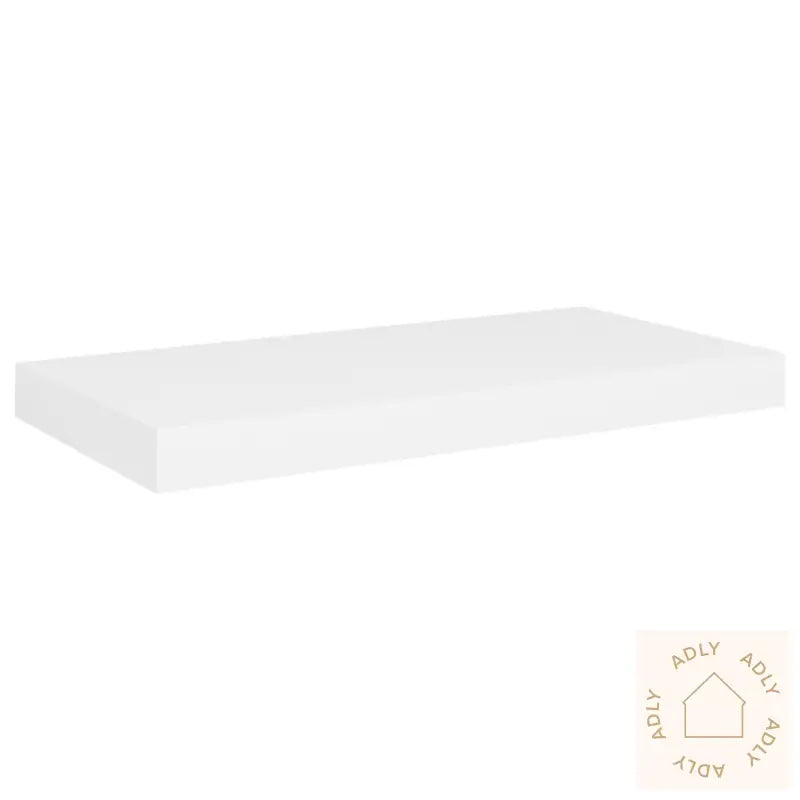Flytende Vegghyller 2 Stk Hvit 50X23X3,8 Cm Mdf
