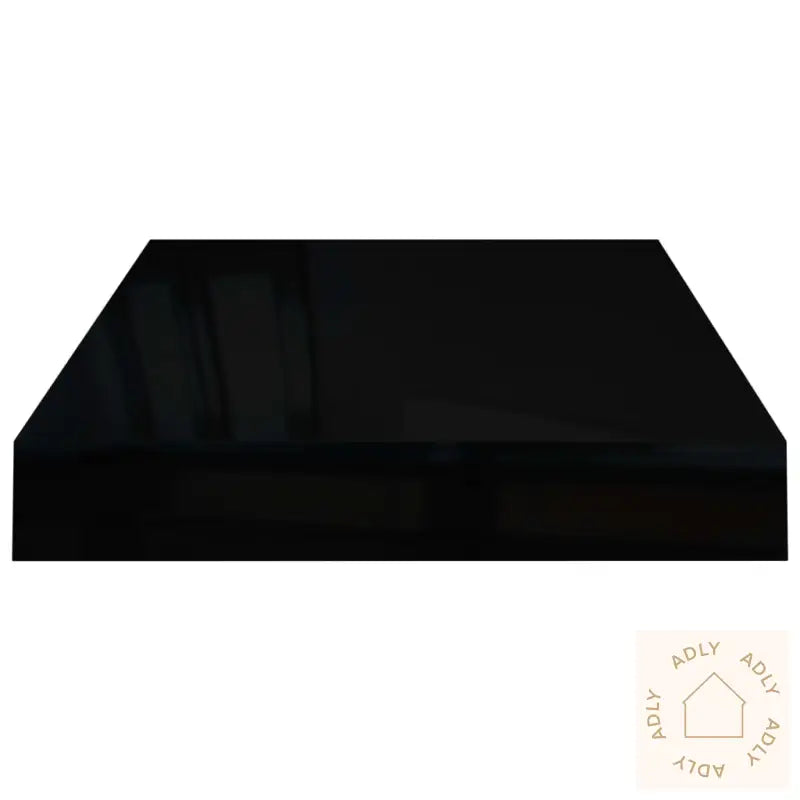 Flytende Vegghyller 4 Stk Høyglans Svart 40X23X3,8 Cm Mdf