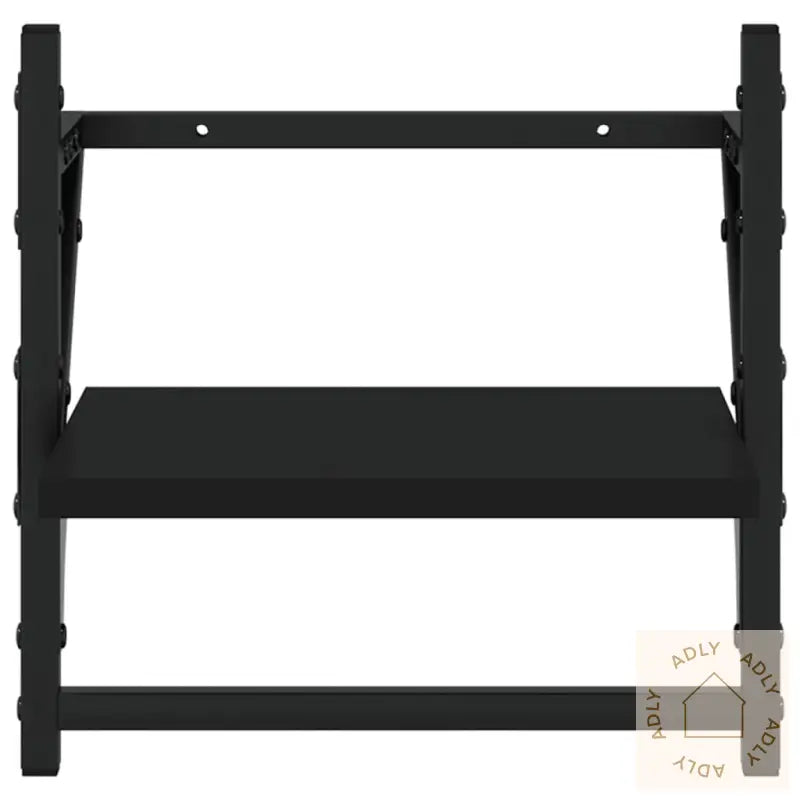 Vegghyller Med Stenger 2 Stk Svart 30X25X30 Cm