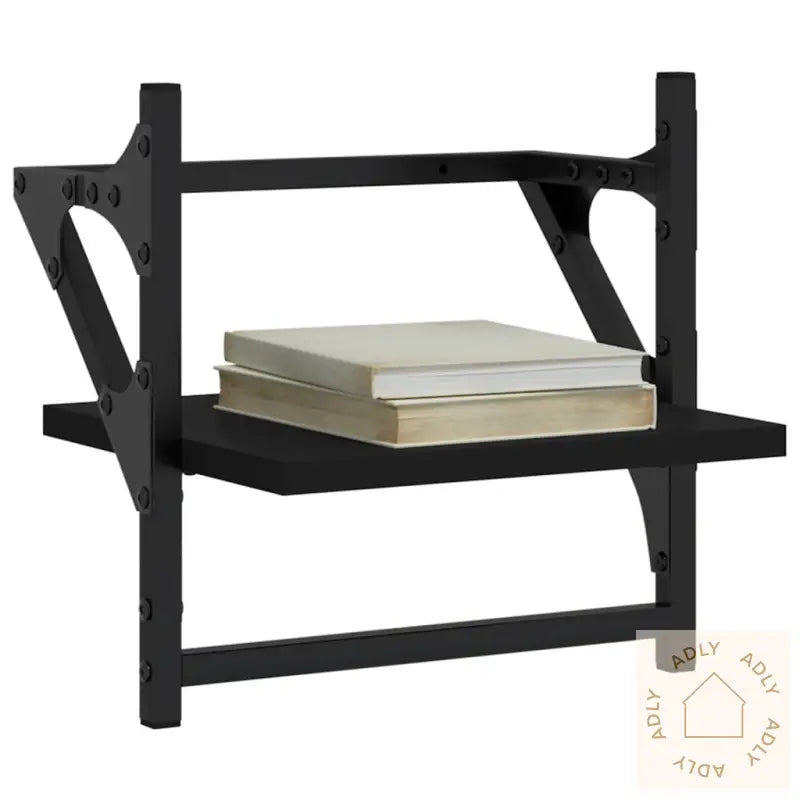 Vegghyller Med Stenger 2 Stk Svart 30X25X30 Cm