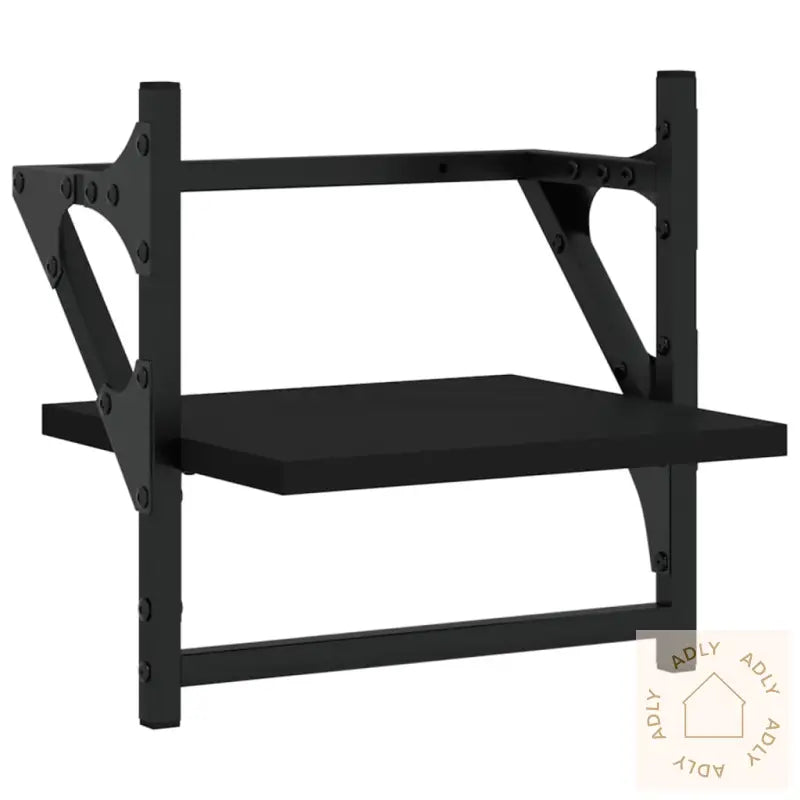 Vegghyller Med Stenger 2 Stk Svart 30X25X30 Cm