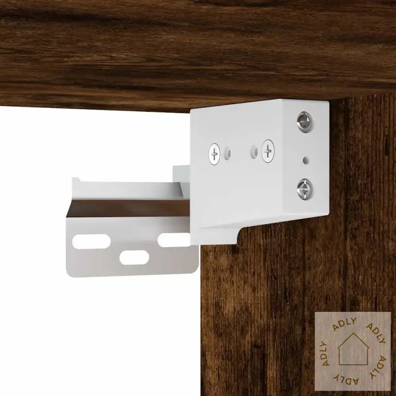 Veggmonterte Nattbord 2 Stk Røkt Eik 45X26X28,5 Cm