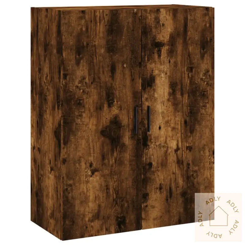 Veggskap 2 Stk Røkt Eik 69,5X34X90 Cm