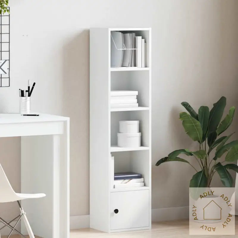 Bokhylle Hvit 31X24X127 Cm Konstruert Tre