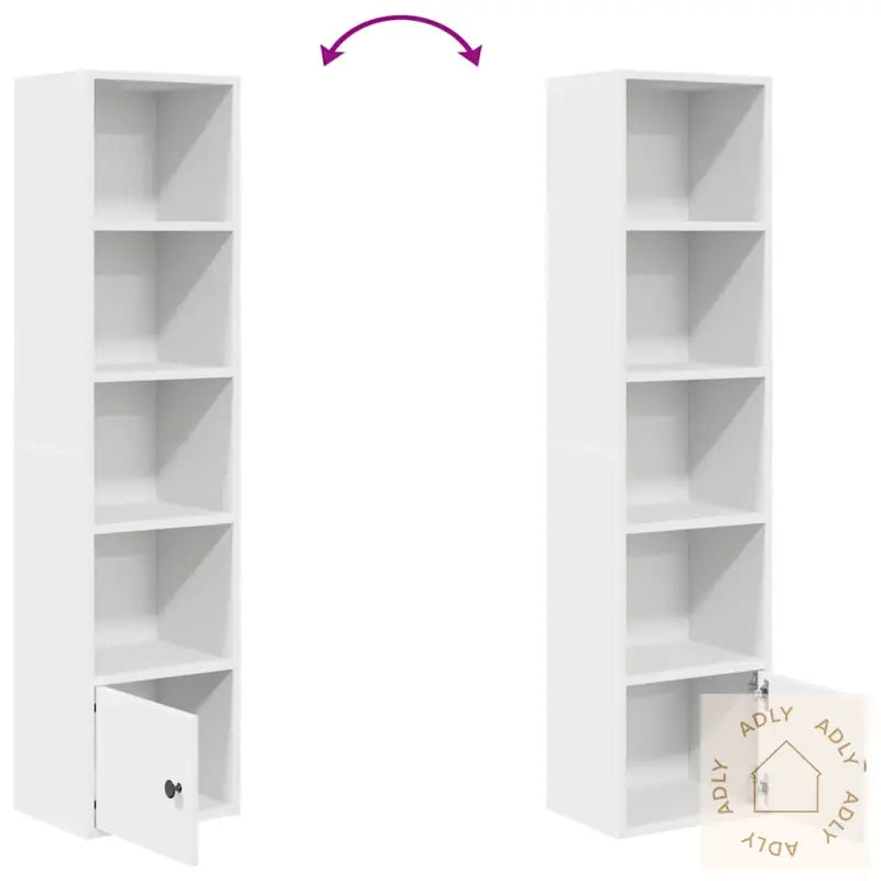 Bokhylle Hvit 31X24X127 Cm Konstruert Tre