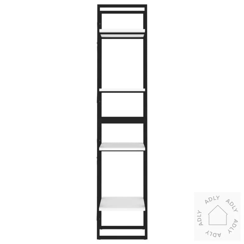 Bokhylle 4 Nivåer Hvit 40X30X140 Cm Konstruert Tre