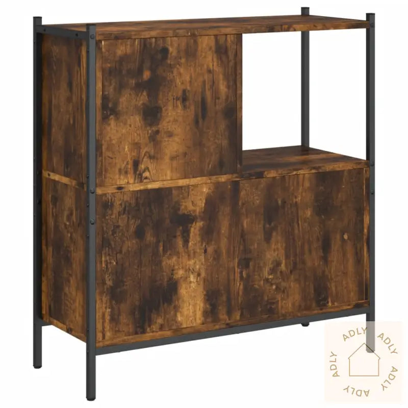 Bokhylle Røkt Eik 72X28X77,5 Cm Konstruert Tre
