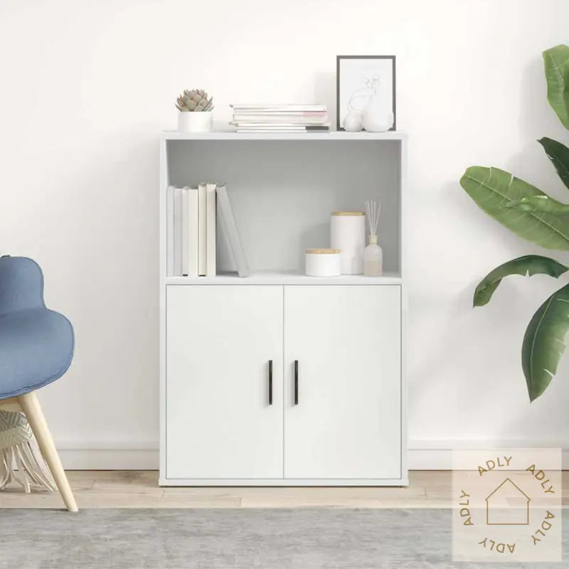 Bokhylle Hvit 60X24X85 Cm Konstruert Tre