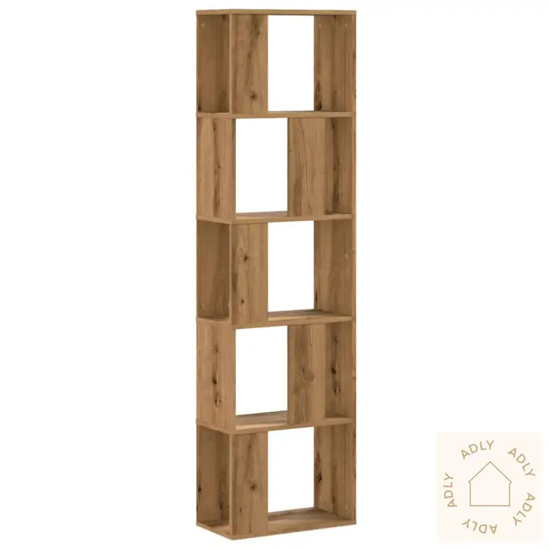Bokhylle 5 Etasjer Artisan Eik 45X23,5X162,5 Cm Konstruert Tre