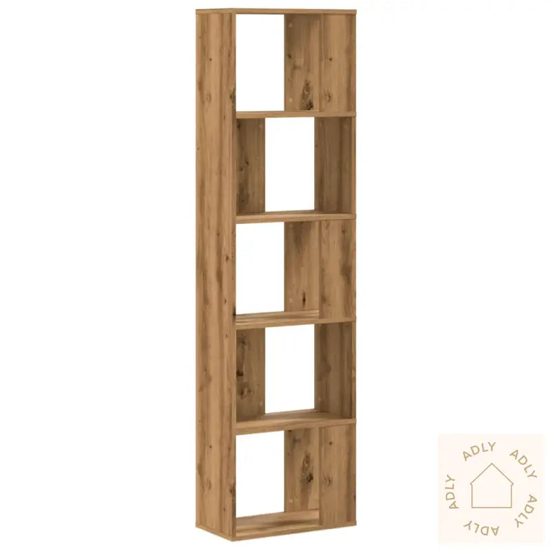 Bokhylle 5 Etasjer Artisan Eik 45X23,5X162,5 Cm Konstruert Tre