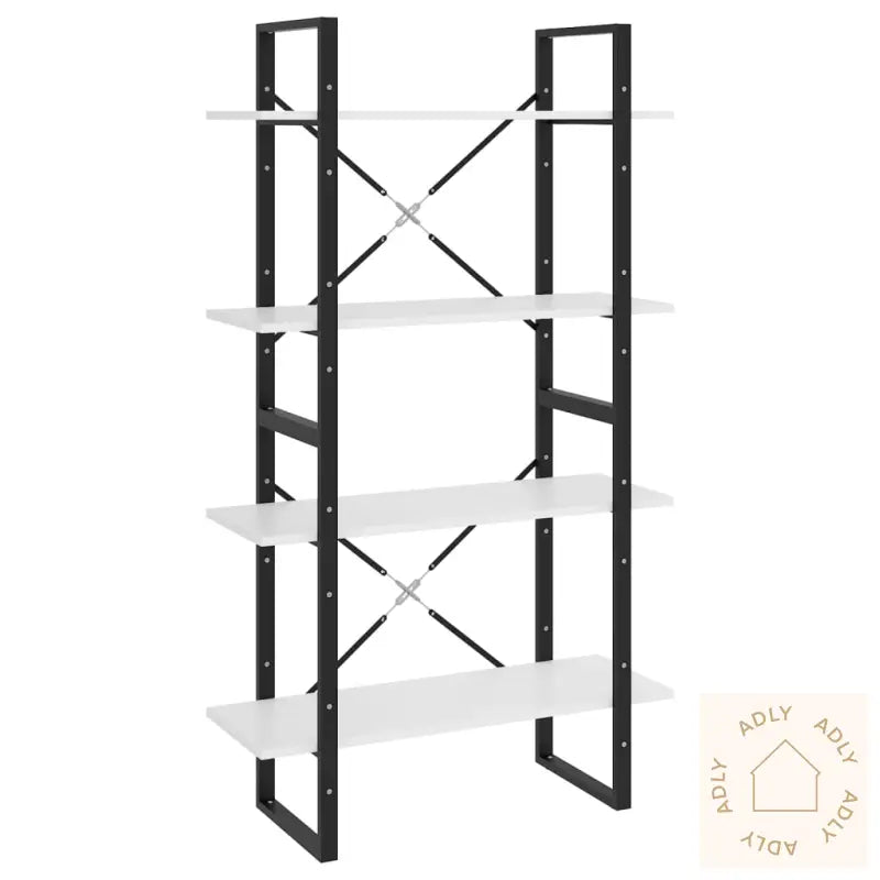 Bokhylle 4 Nivåer Hvit 80X30X140 Cm Konstruert Tre