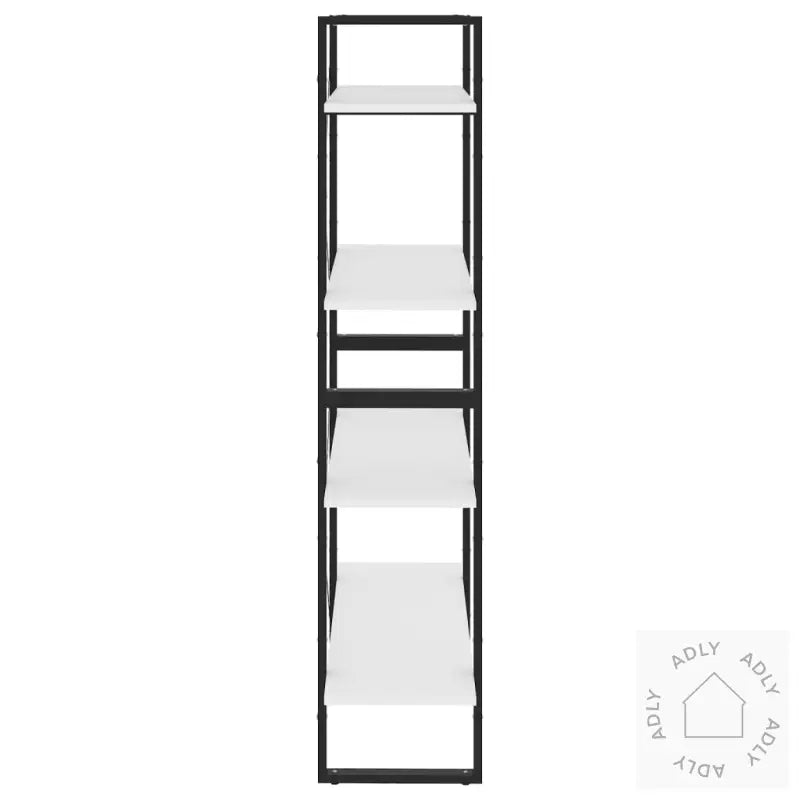 Bokhylle 4 Nivåer Hvit 80X30X140 Cm Konstruert Tre