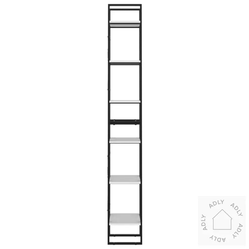 Bokhylle 6 Nivåer Hvit 40X30X210 Cm Konstruert Tre