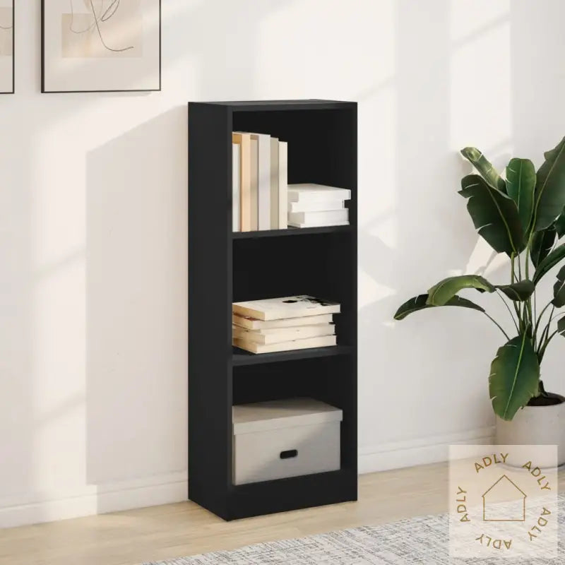 Bokhylle Svart 40X24X109 Cm Konstruert Tre
