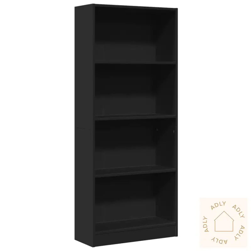 Bokhylle Svart 60X24X143 Cm Konstruert Tre