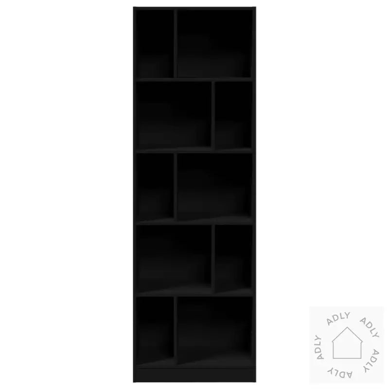 Bokhylle Svart 57X28,5X174 Cm Konstruert Tre