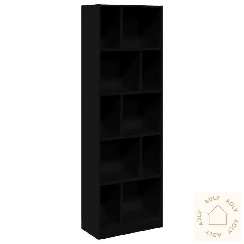 Bokhylle Svart 57X28,5X174 Cm Konstruert Tre