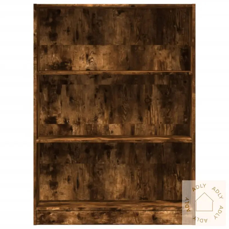 Bokhylle Røkt Eik 80X24X109 Cm Konstruert Tre