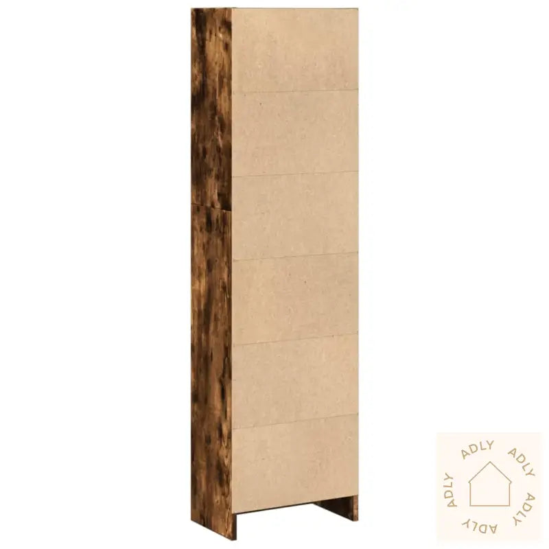 Bokhylle Røkt Eik 40X24X143 Cm Konstruert Tre