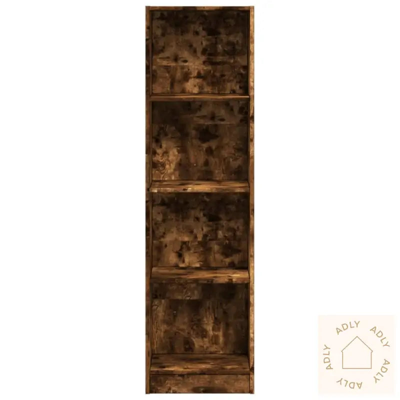 Bokhylle Røkt Eik 40X24X143 Cm Konstruert Tre