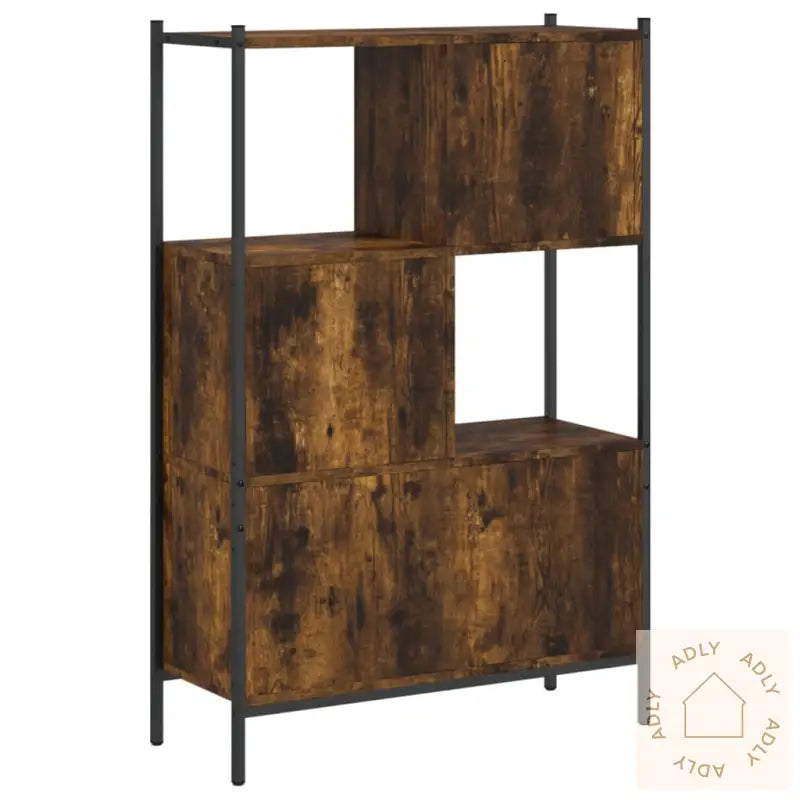 Bokhylle Røkt Eik 72X28X109 Cm Konstruert Tre