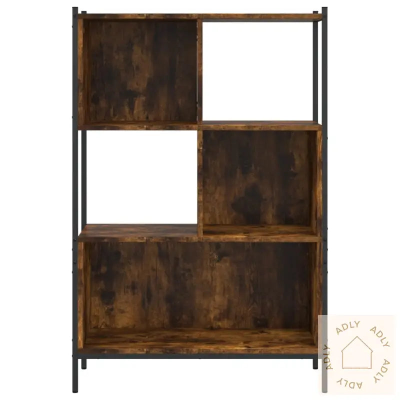 Bokhylle Røkt Eik 72X28X109 Cm Konstruert Tre