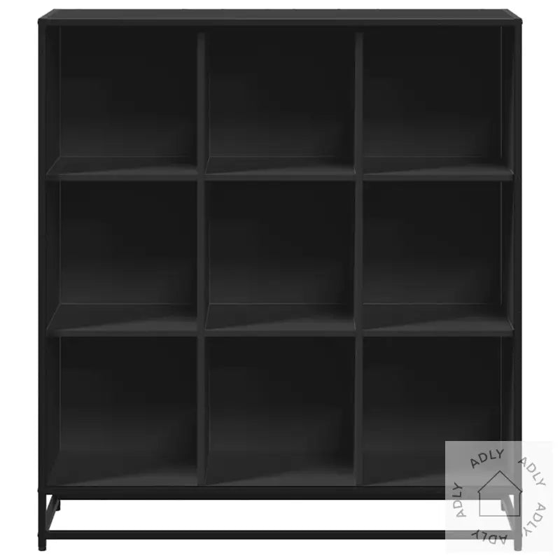Bokhylle Svart 97,5X33X107,5 Cm Konstruert Tre Og Metall