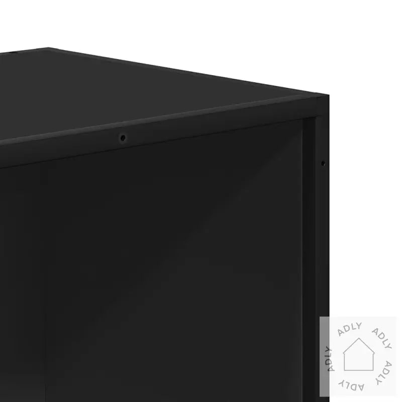 Bokhylle Svart 97,5X33X107,5 Cm Konstruert Tre Og Metall