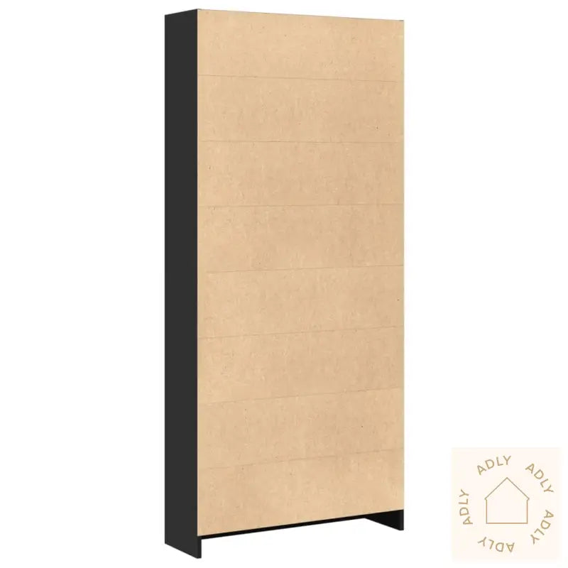 Bokhylle Svart 80X24X176 Cm Konstruert Tre