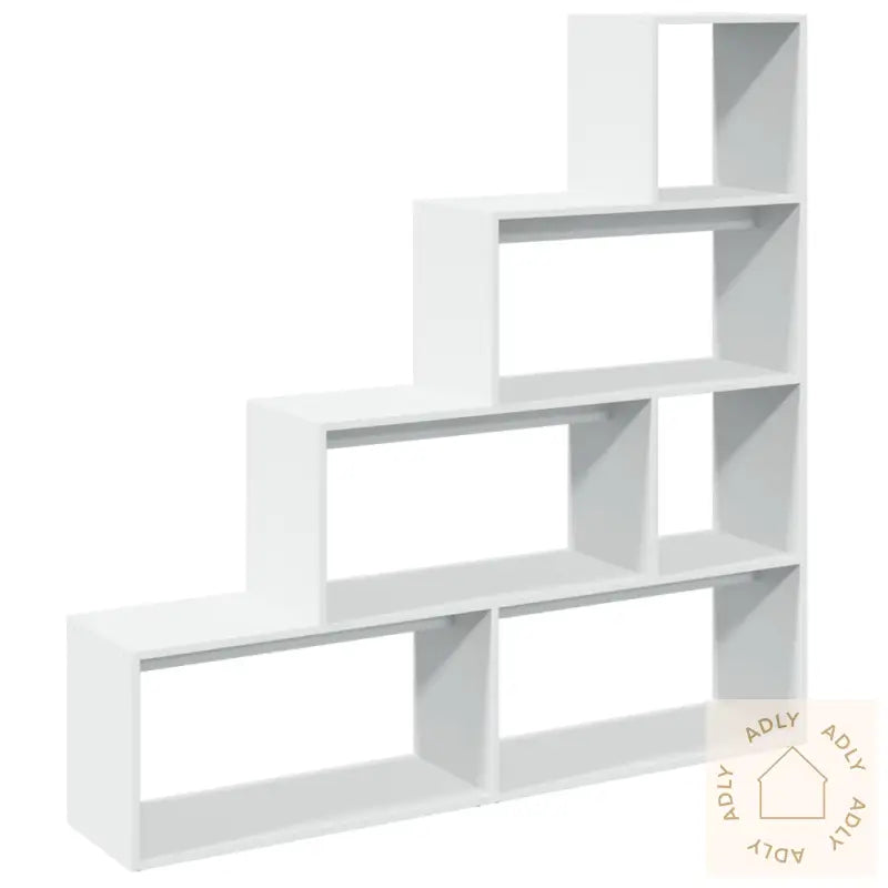 Bokhylle 4 Etasjer Hvit 143,5X29X143,5 Cm Konstruert Tre