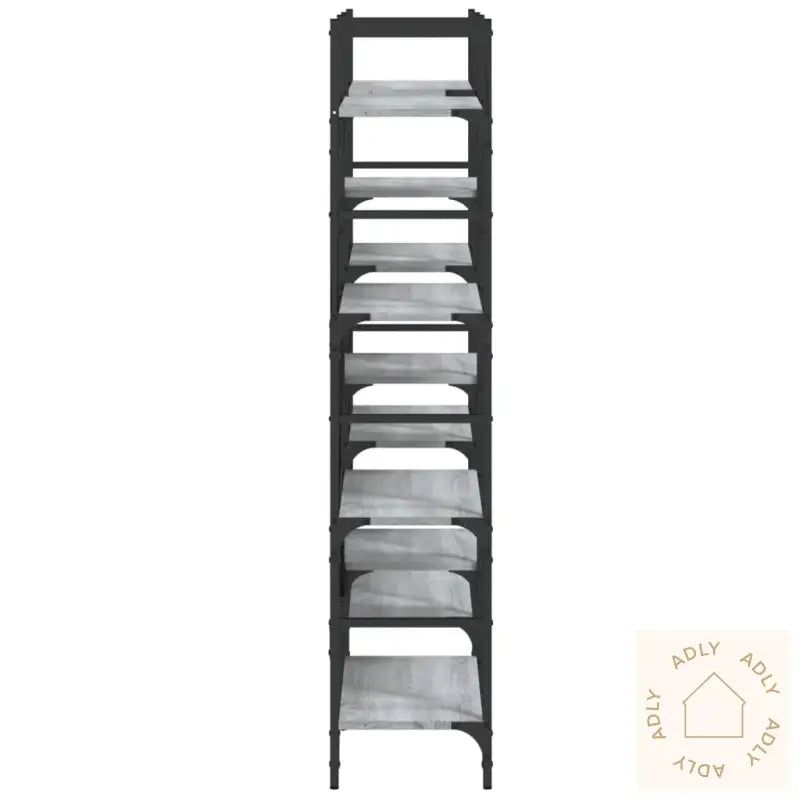 Bokhylle Grå Sonoma 160X28,5X136,5 Cm Konstruert Tre