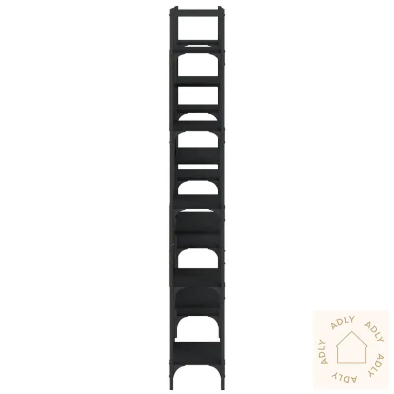 Bokhylle Svart 155,5X24X166,5 Cm Konstruert Tre