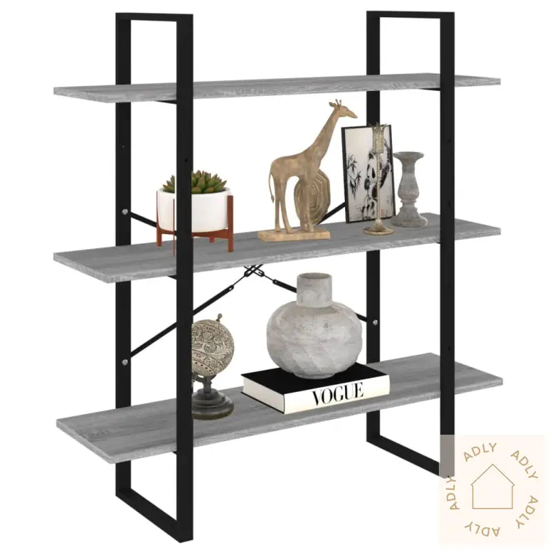 Bokhylle Grå Sonoma 100X30X105 Cm Konstruert Tre