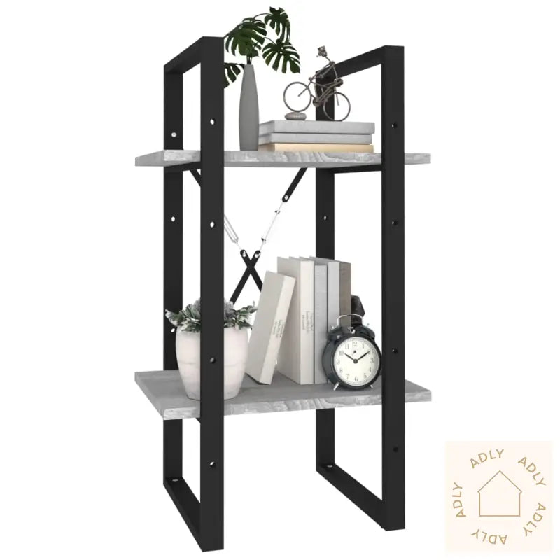 Bokhylle 2 Etasjer Grå Sonoma 40X30X70 Cm Konstruert Tre