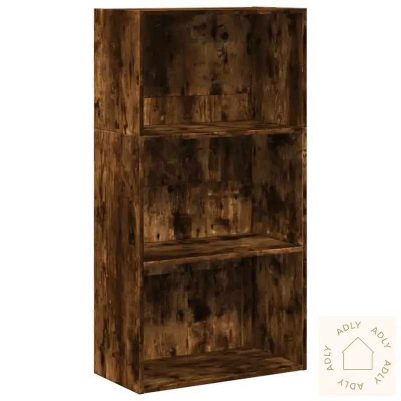 Bokhylle Røkt Eik 60X30X114 Cm Konstruert Tre