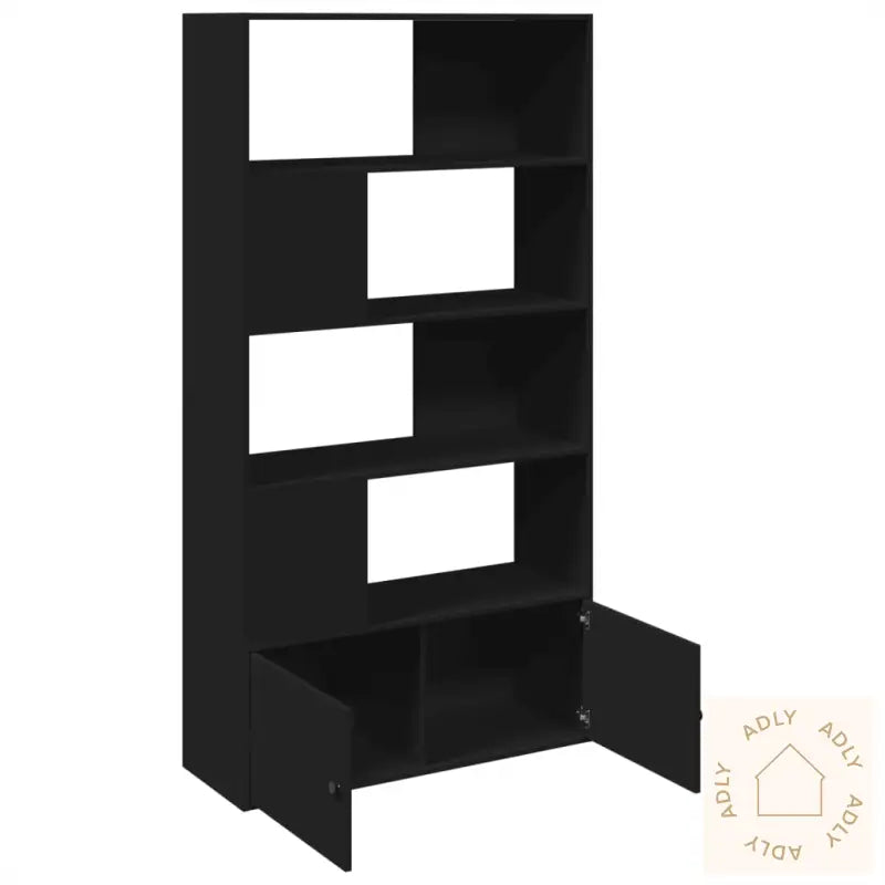 Bokhylle Svart 100X36X189 Cm Konstruert Tre