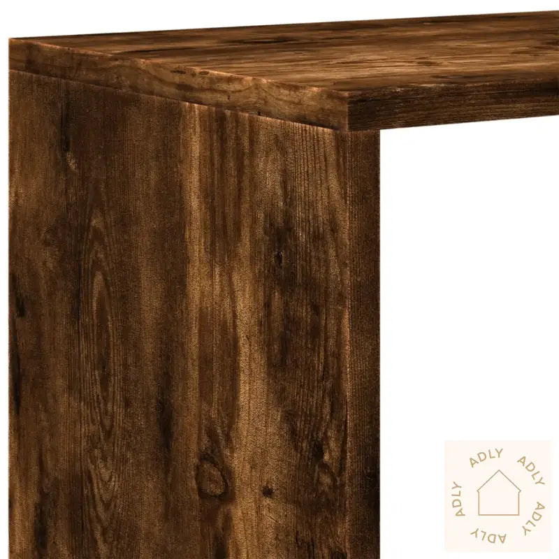 Romdeler Bokhylle 3 Lag Røkt Eik 123X29X123 Cm Konstruert Tre