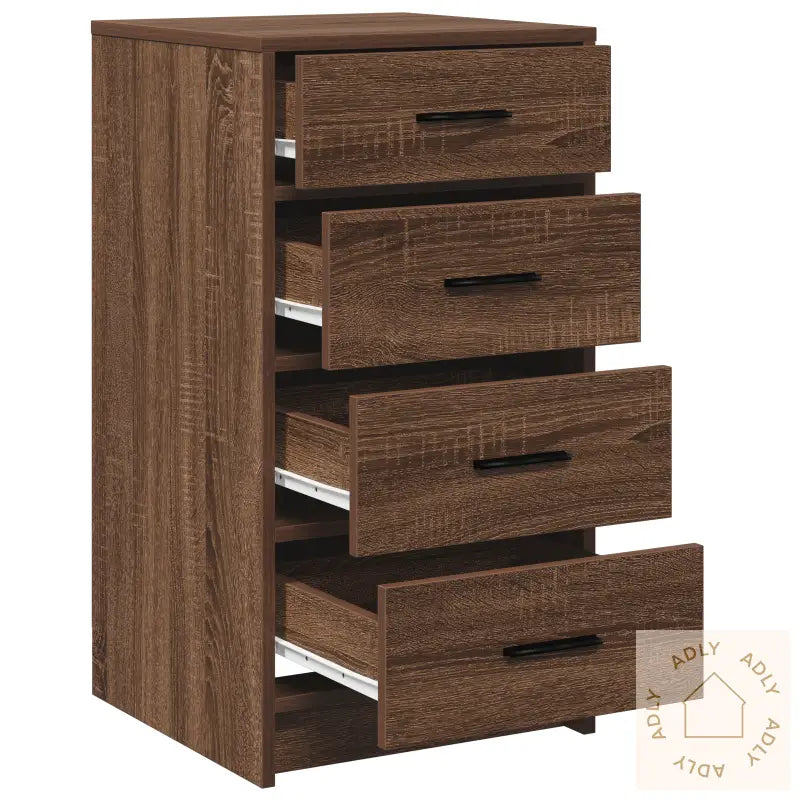 Sidebord Brun Eik 40X41X75 Cm Konstruert Tre