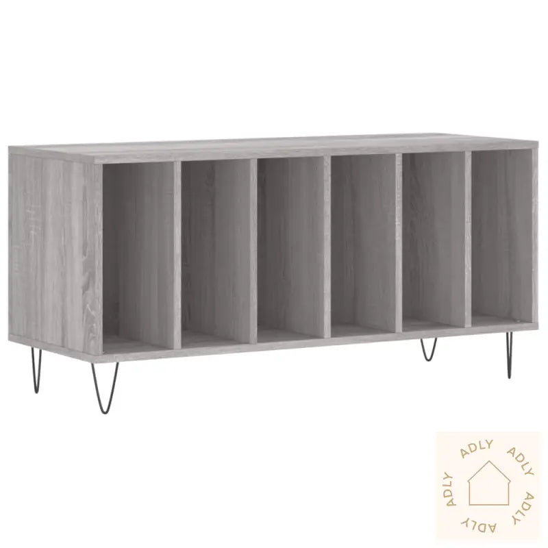 Hifi-Benk Grå Sonoma 100X38X48 Cm Konstruert Tre