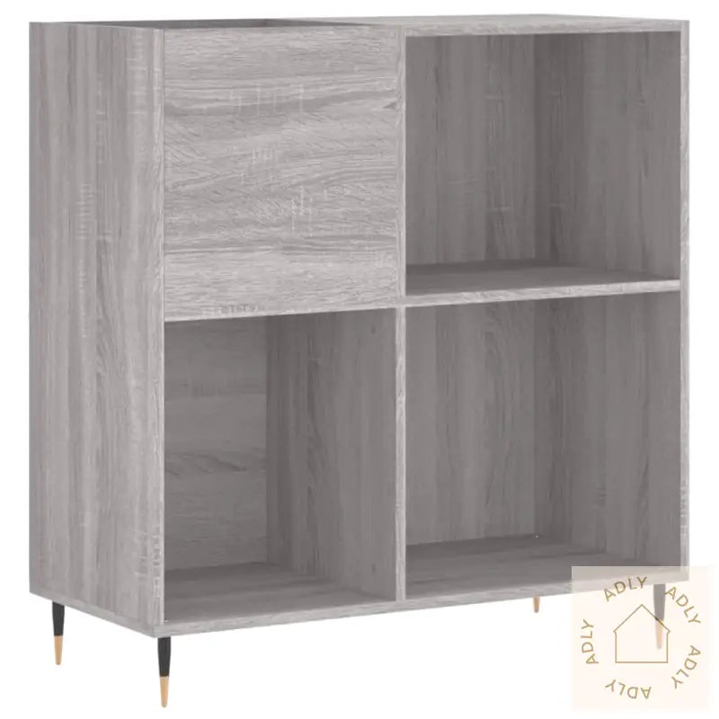 Hifi-Benk Grå Sonoma 84,5X38X89 Cm Konstruert Tre