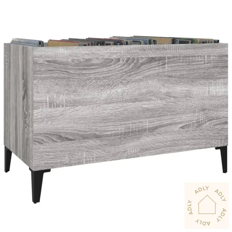 Hifi-Benk Grå Sonoma 74,5X38X48 Cm Konstruert Tre
