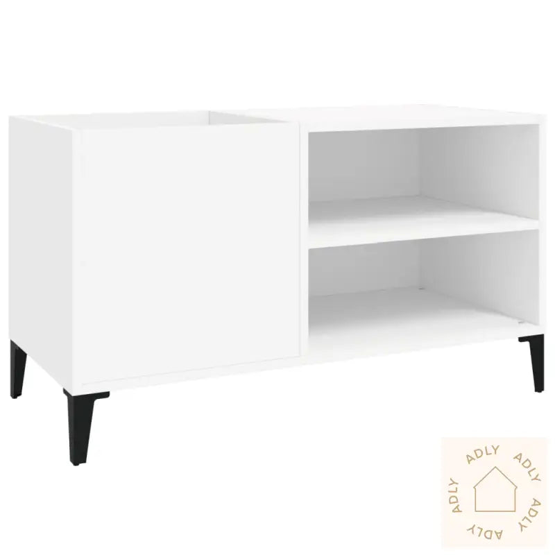 Hifi-Benk Hvit 84,5X38X48 Cm Konstruert Tre