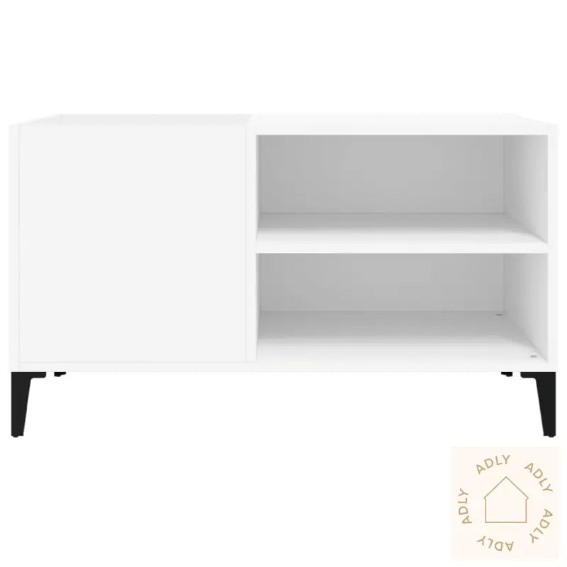 Hifi-Benk Hvit 84,5X38X48 Cm Konstruert Tre