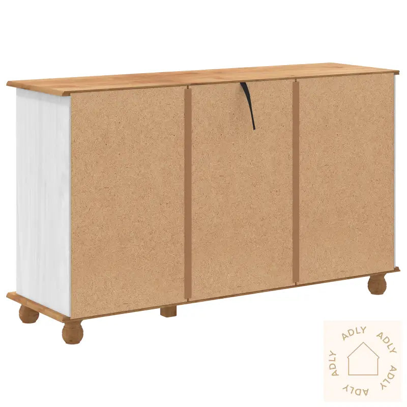 Kommode &quot;Askim&quot; Hvit 79X40X133.5 Cm Solid Tre Furu