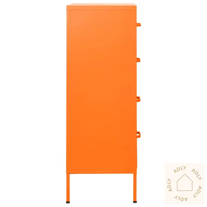 Kommode Oransje 80X35X101,5 Cm Stål