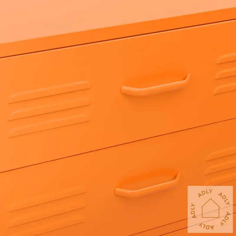 Kommode Oransje 80X35X101,5 Cm Stål