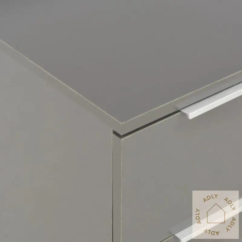 Skjenk Høyglans Grå 60X35X80 Cm Sponplate