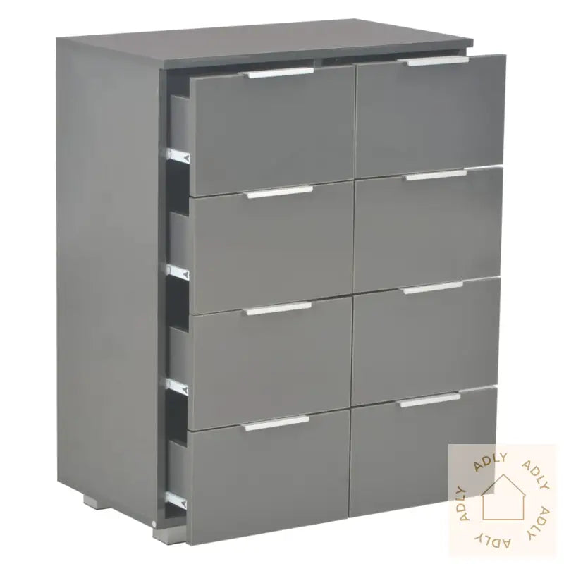 Skjenk Høyglans Grå 60X35X80 Cm Sponplate